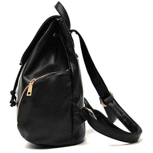 Women Travel Leather Rucksack Schoolbag Backpack